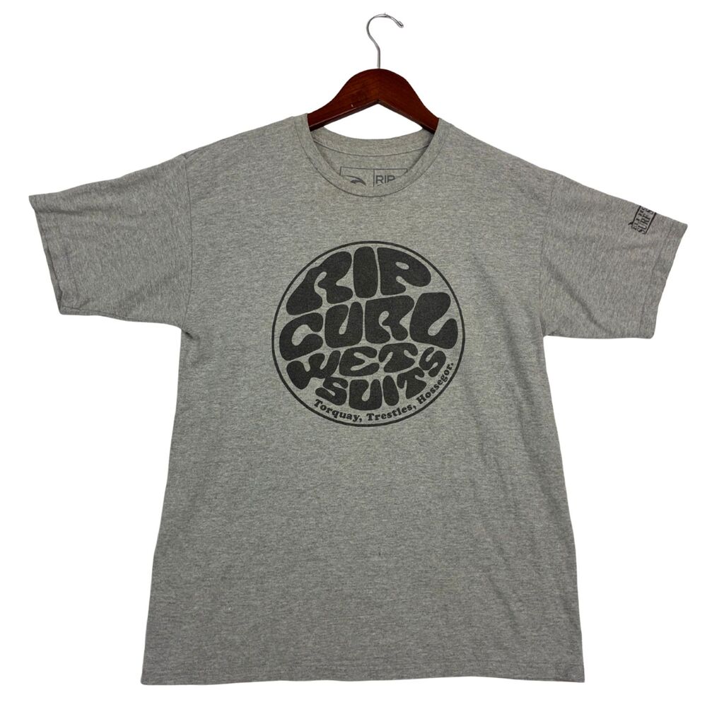 Rip Curl The Howard Surf School T Shirt Mens M Gray Torquay Trestles Hossegor